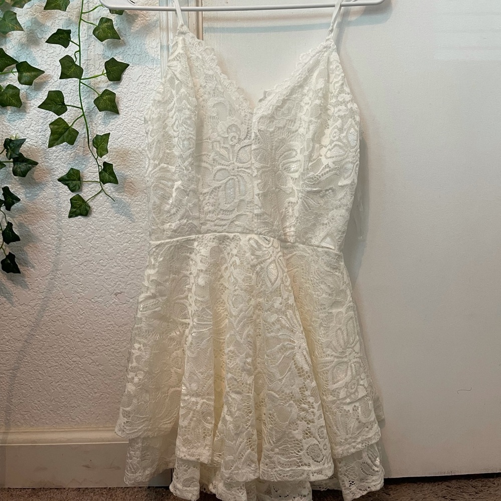 White Floral Romper